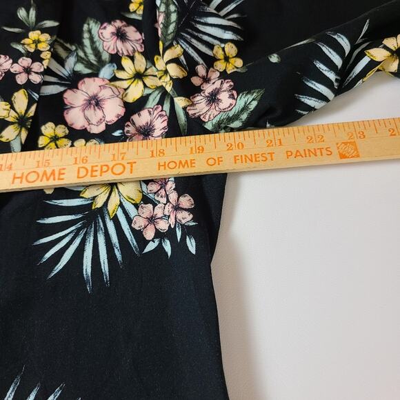 Roz & Ali Women S Black Fairy Core Floral Stripe Whimsy Paste Goth Boho Blazer - Picture 7 of 15